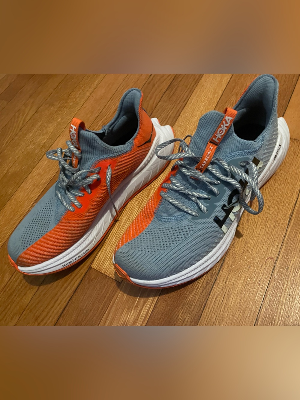 Hoka Blue and Orange Athletic Sneakers - Picture 2 of 4